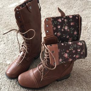 Combat boots from Charlotte Russe